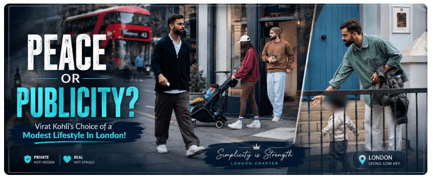 Peace or Publicity? Virat Kohli’s Choice of a Modest Lifestyle In London! 